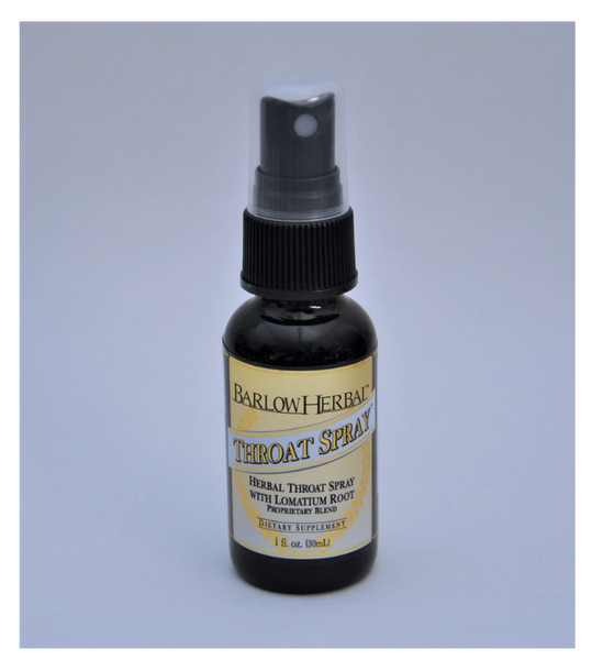 Throat Spray with Lomatium 1 oz - Barlow Herbals