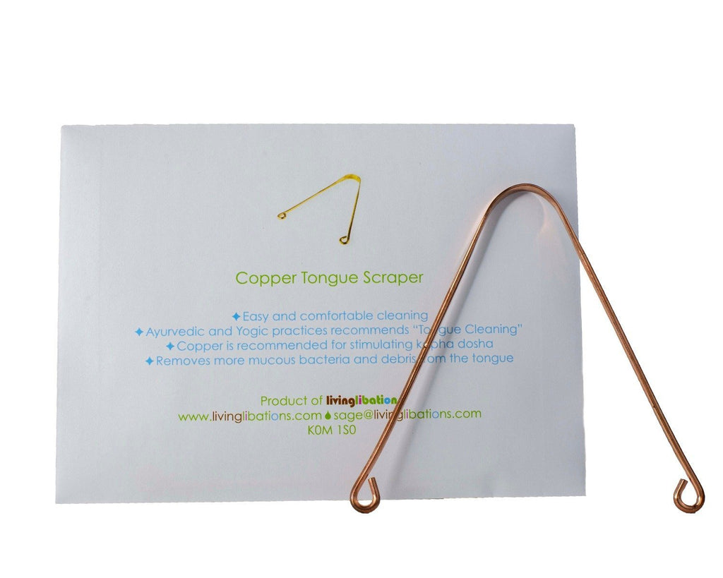 Copper Tongue Scraper - Better Mouth Health - Living Libations