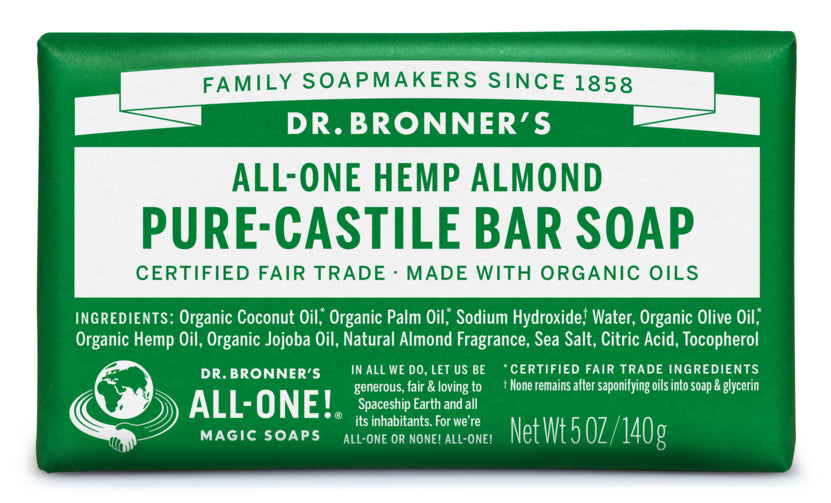 18-In-1 Hemp Almond Pure-Castile Soap (Dr Bronner)