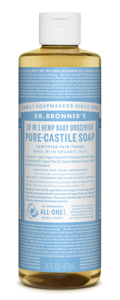 Unscented Baby Liquid Soap (Dr. Bronners)
