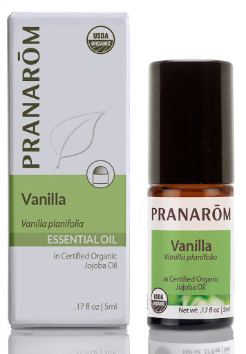 Vanilla Bean Oil - Certified Organic Vanilla oil in Jojoba - 5ml Roll-on - Pranarom