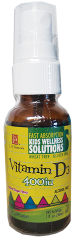 Vitamin D3 KIDS - 400IU Spray 1 oz - LA Naturals