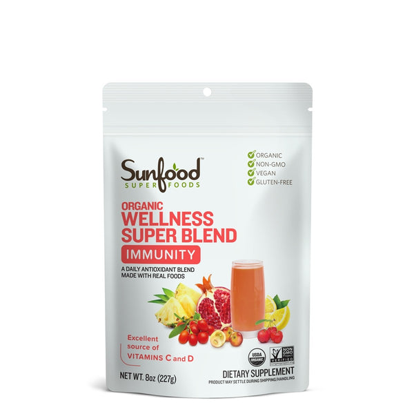 Wellness Super Blend - Organic Immunity Blend - 8 oz Resealable bag - Sunfood