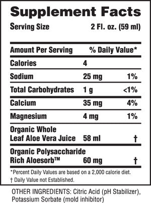 Aloe Vera Juice - Whole Leaf - Preservative Free 32 oz