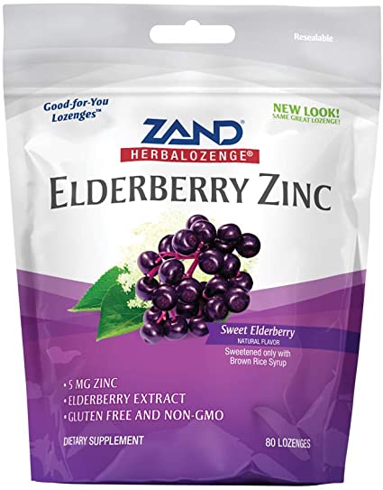 ELDERBERRY ZINC - SWEET ELDERBERRY 80 LOZENGES - ZAND