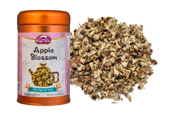 Apple Blossom Tea 1.4 oz Tin - Complexion Tea Stackable Tin - Dragon Herbs