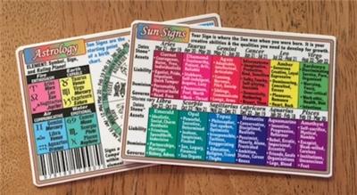 Astrology - Sun Signs Wallet Card