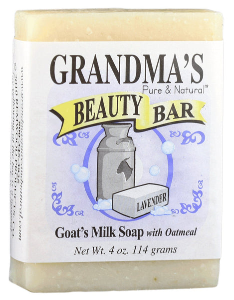Beauty Bar 4 oz Bar Soap - Goat's Milk with Oatmeal & Lavender - Grandma's Soap