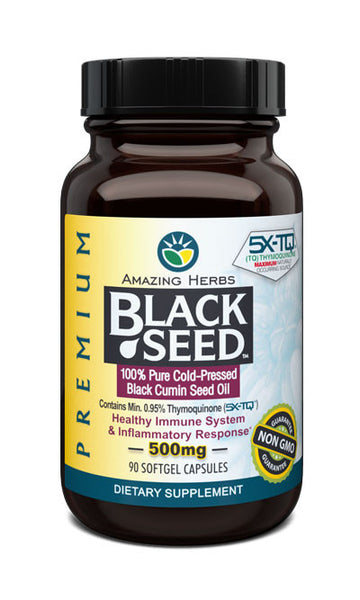Black Seed Oil Soft gel Caps - 1250mg or 500mg oft gels - Amazing Herbs