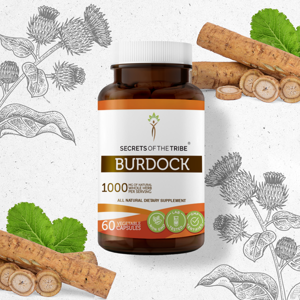 Burdock 1000mg - 60 Vegetarian Capsules - Secrets of the Tribe