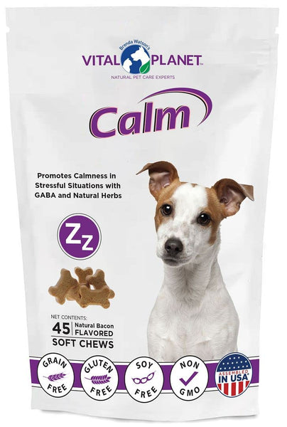 Calm for Dogs - 45 Natural Bacon Flavored Chews - Vital Planet