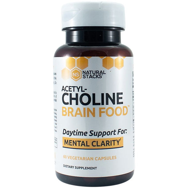 Acetyl-Choline Brain Food 60 vegetarian capsules - Mental Clarity - Natural Stacks