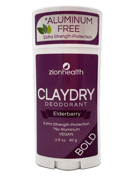 ClayDry Deodorant BOLD - Elderberry 2.8oz - Zion Health