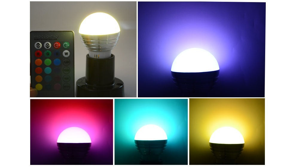 LED Color Therapy Bulb with Remote Control