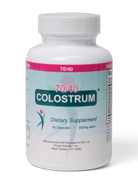 Colostrum 70/40 - 500mg 100 Gelatin capsules - Proper Nutrition