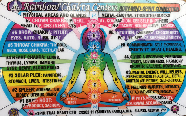 Rainbow Chakra Centers Wallet chart