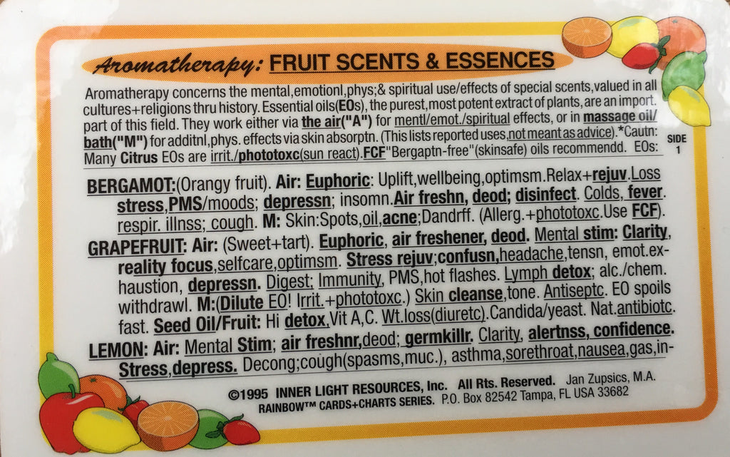 Aromatherapy: Fruits Scents & Essences Card #1 set of 3