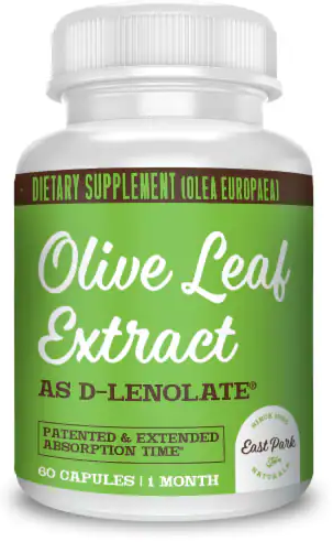 Olive Leaf Extract 60 Vegetarian Capsules - as D-Lenolate 120mg - East Park Research