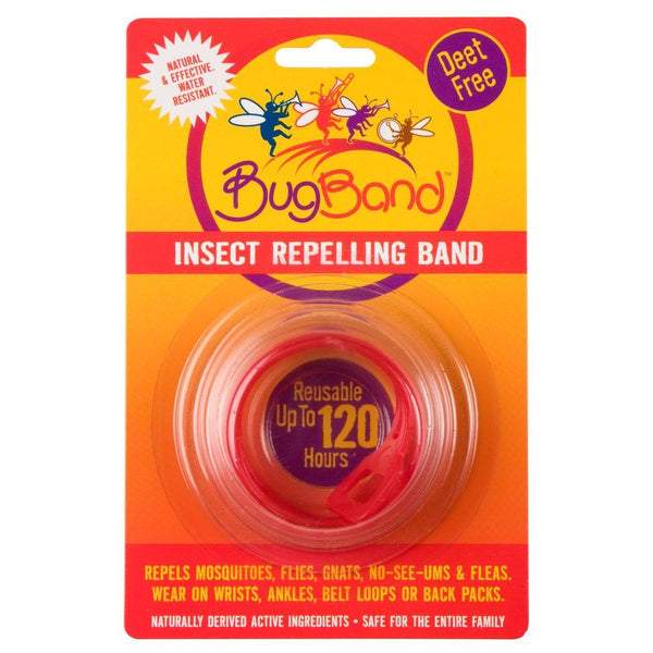 Insect Repelling Band 120 Hours (Bugband) Red