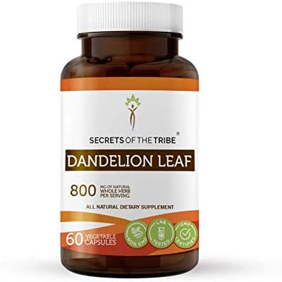 Dandelion Leaf 800mg - 60 Vegetarian Capsules - Secrets of the Tribe