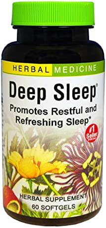 Deep Sleep 60 softgels - Promotes Restful and Relaxing Sleep - Herbs Etc