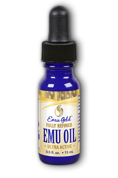 Emu Gold - .5 oz glass dropper - Ultra Active High Quality Emu Oil