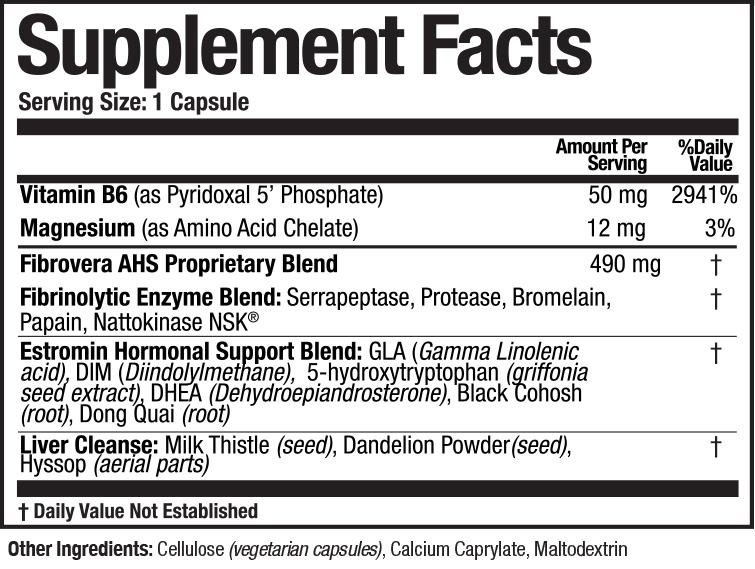 Fibrovera AHS - Advanced Hormonal Support 90 vegetarian capsules - Arthur Andrew Medical