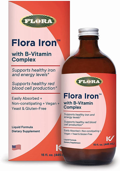 Flora Iron with B-Vitamin Complex 15oz liquid - Flora Health
