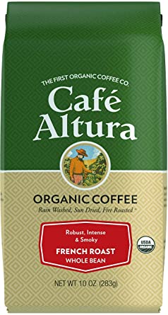 Organic Coffee 10 oz - French Roast Whole Bean - Altura