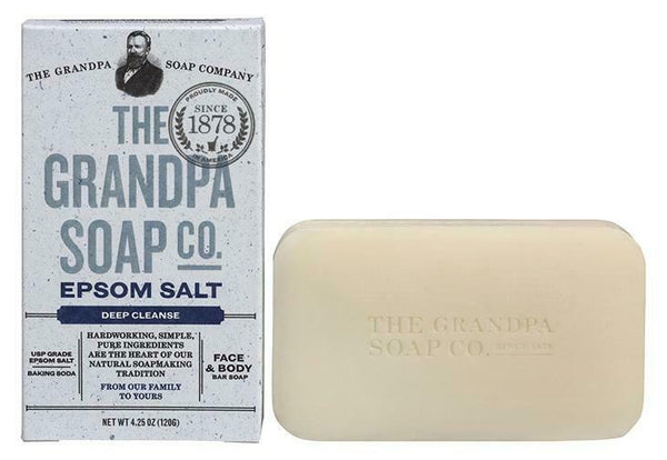 Epsom Salt 7 Baking Soda 4.25 oz Soap Bar - Deep Cleanse - The Grandpa Soap Co