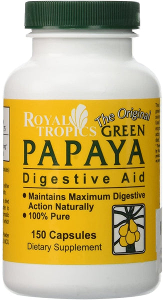 Green Papaya Digestive Aid 150 capsules - Royal Tropics