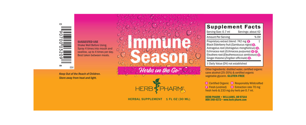 Immune Season - 1oz Herbal Immune Extract - Herb Pharm