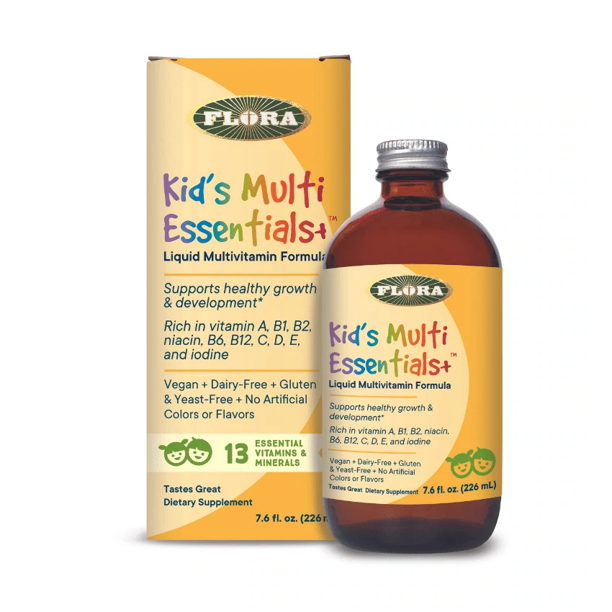 Kid's Multi Essentials+ - Liquid Multivitamin Formula 7.6 oz - Flora Health