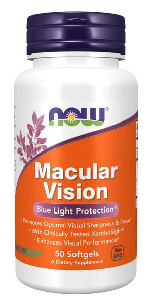Macular Vision 50 softgels - Blue Light Protection - NOW Foods