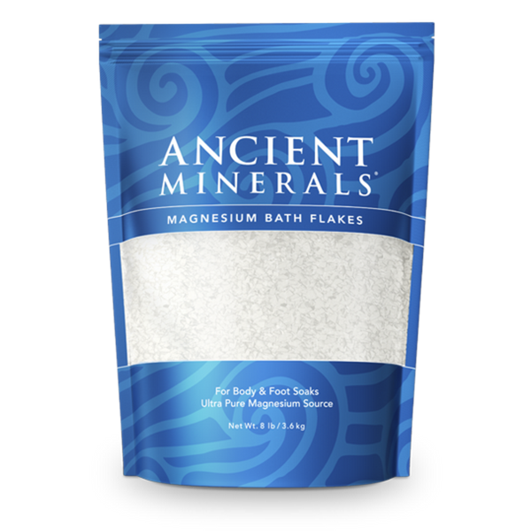 Magnesium Bath Flakes - 8lb Bag of Pure Magnesium Chloride salt - Ancient Minerals
