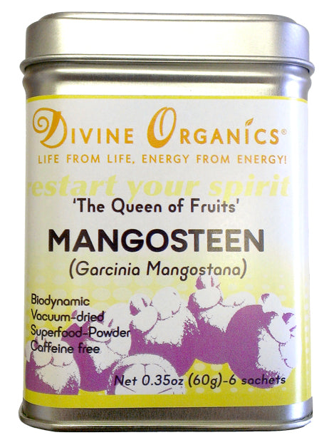 Mangosteen Vacuum Dried Tea - 60 grams 6 sachets - Divine Organics