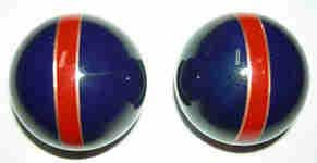 Chinese Exercise Ball - Navy with Red Line (pair of two) (45mm)