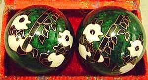 Panda Green Chinese Exercise Balls (45mm)