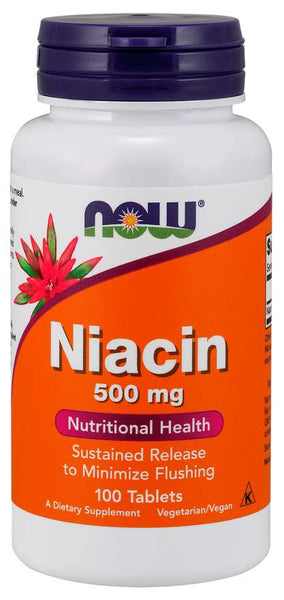 NIACIN B3 - 500 mg 100 Tablet - Sustained release - Now foods