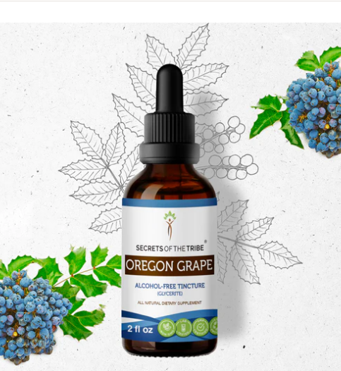 Oregon Grape 2oz Herbal Extract - Alcohol Free Tincture - Secrets of the Tribe