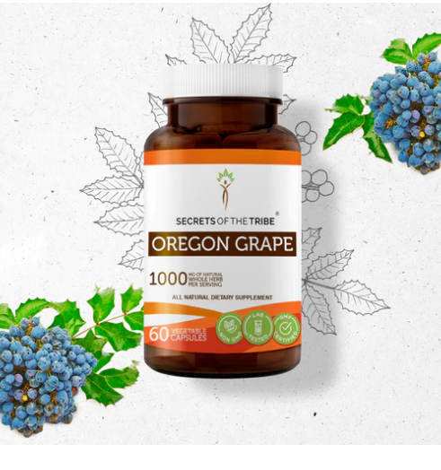 Oregon Grape 1000mg - 60 Vegetarian Capsules - Secrets of the Tribe