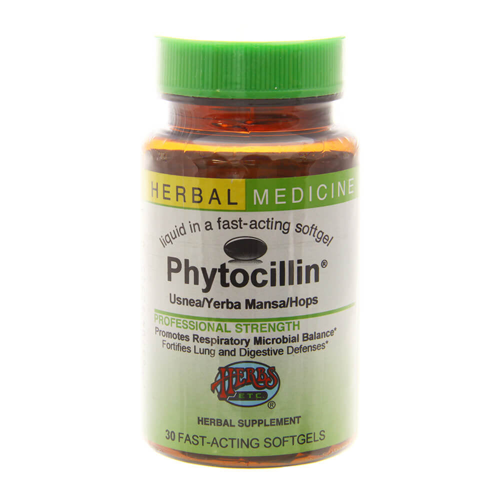 Phytocillin 30 softgels - Promotes Respiratory Microbial Balance - Herbs Etc