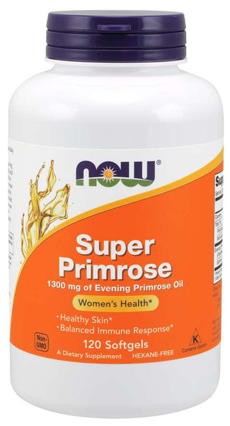 Super Primrose 1130 MG - Evening Primrose oil 120 softgels - NOW Foods