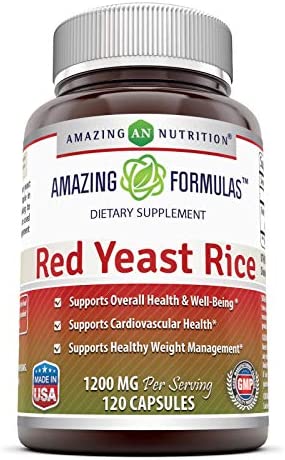 Red Yeast Rice 1,200mg - Cardiovascular Health - Amazing Nutrition