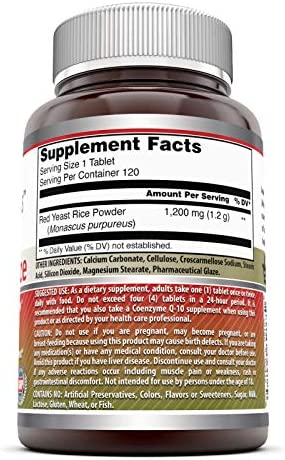 Red Yeast Rice 1,200mg - Cardiovascular Health - Amazing Nutrition