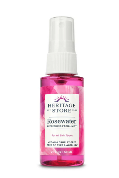 Rosewater 2 oz Travel size mist - Refreshing Facial Mist - Heritage Store