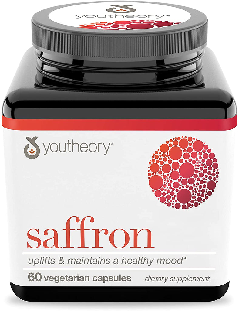 Saffron 60 Vegetarian Capsules - Uplifts & Maintains a Healthy Mood - Youtheory