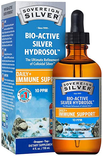 SOVEREIGN SILVER HYDROSOL - COLLOIDAL SILVER 10PPM - DAILY IMMUNE SUPPORT