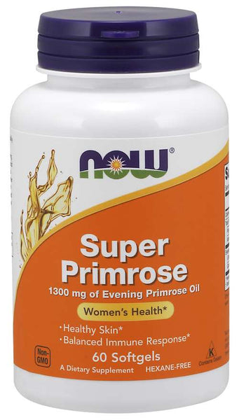 SUPER PRIMROSE - 1300MG 60SG - NOW FOODS