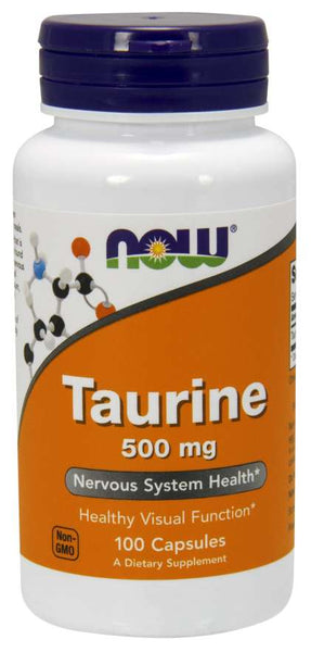 Taurine 500 mg - 100 Vegetarian Capsules - Now Foods